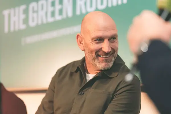 Lawrence Dallaglio speaking at The Green Room.