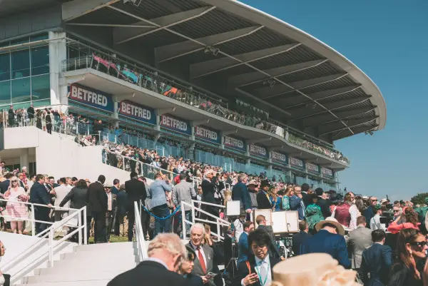 Horse racing at the Epsom Derby Festival.