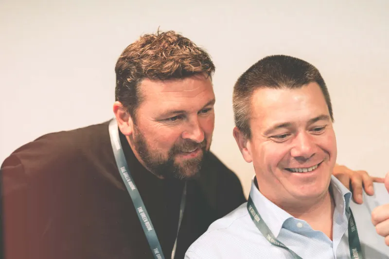Steve Harmison at a Green Room event.