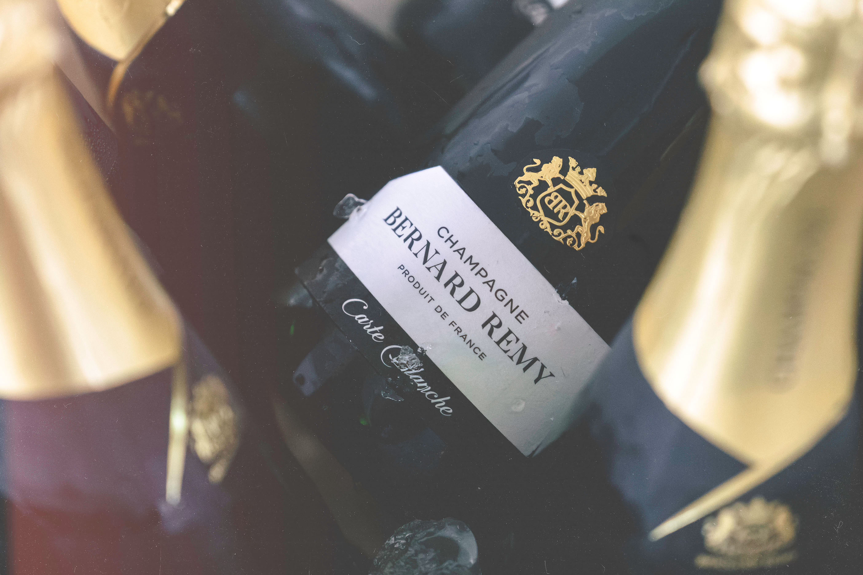 Champagne bottle served at The Green Room.